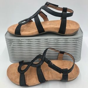 Vionic Jodie Adjustable Back strap Black Sandals